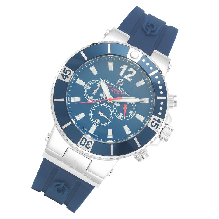 Giorgio Milano Silicone Band Blue Dial Chronograph Men's Watch - 884ST0421