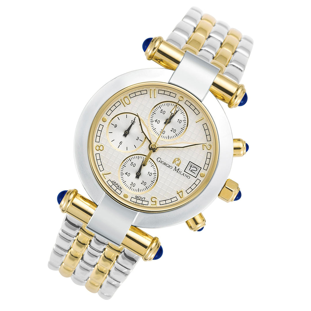 Giorgio Milano Two-Tone Steel White Dial Chronograph Women's Watch - 931STG02