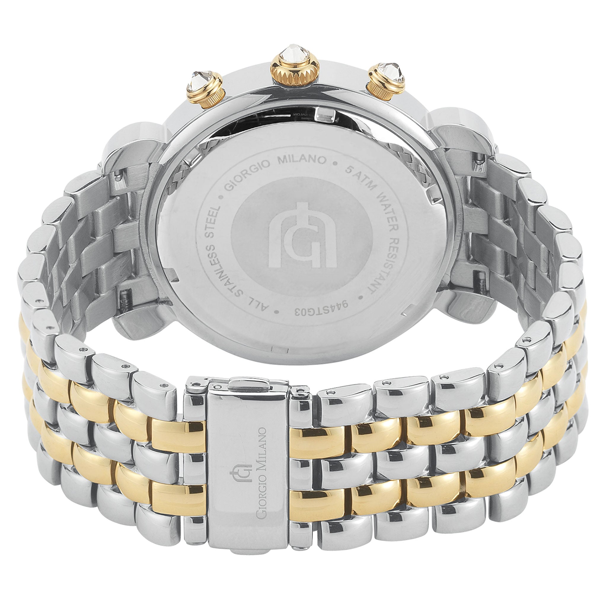 Giorgio Milano Two-Tone Steel Black Dial Chronograph Women's Watch - 944STG03