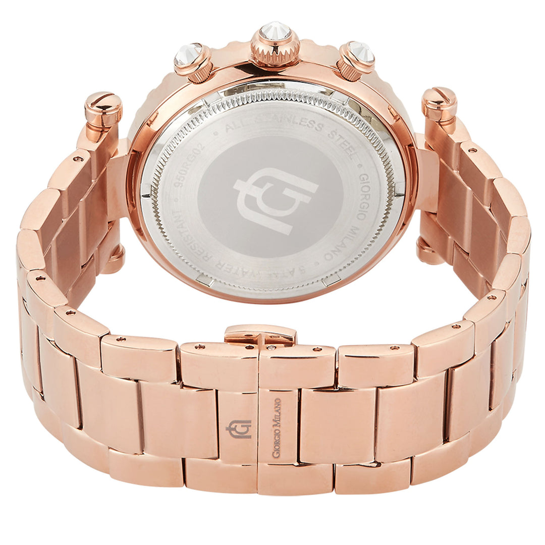 Giorgio Milano Stainless Steel Rose Gold Dial Chronograph Women's Watch - 950RG02