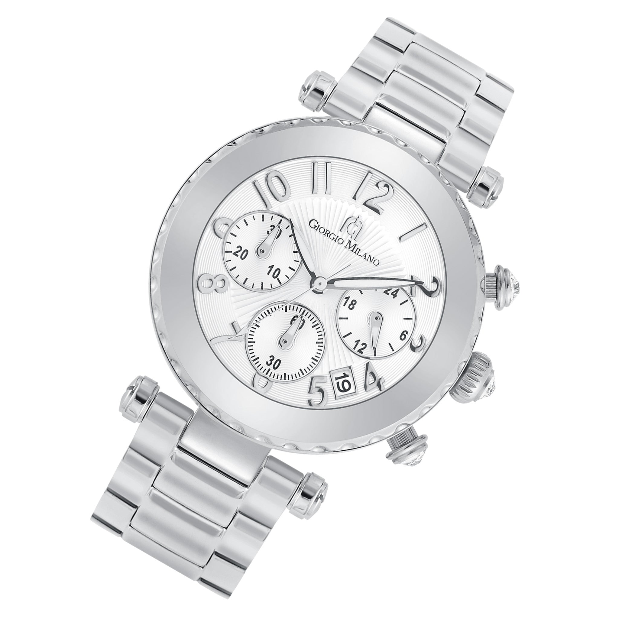 Giorgio Milano Stainless Steel Silver White Dial Chronograph Women's Watch - 950ST02