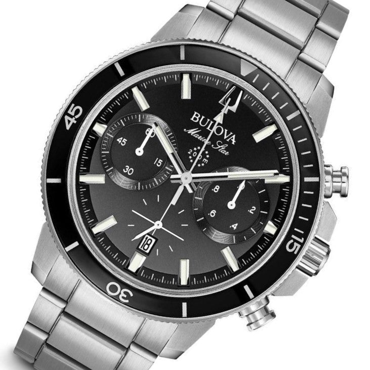 Bulova Marine Star Gents Multi Function Stainless Steel  Men's Watch - 96B272