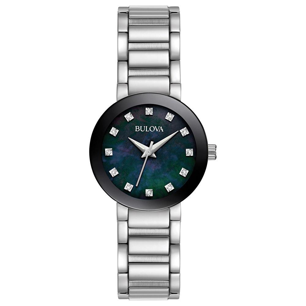 Bulova Ladies Slim Modern Crystal Studded Watch - 96P172