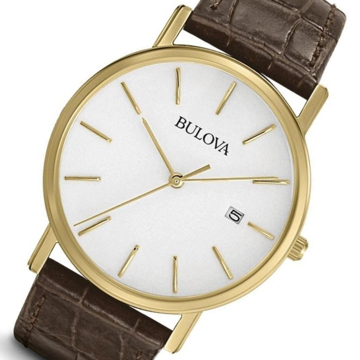 Bulova Gents Surveyor Classic Leather Men's Watch - 97B100