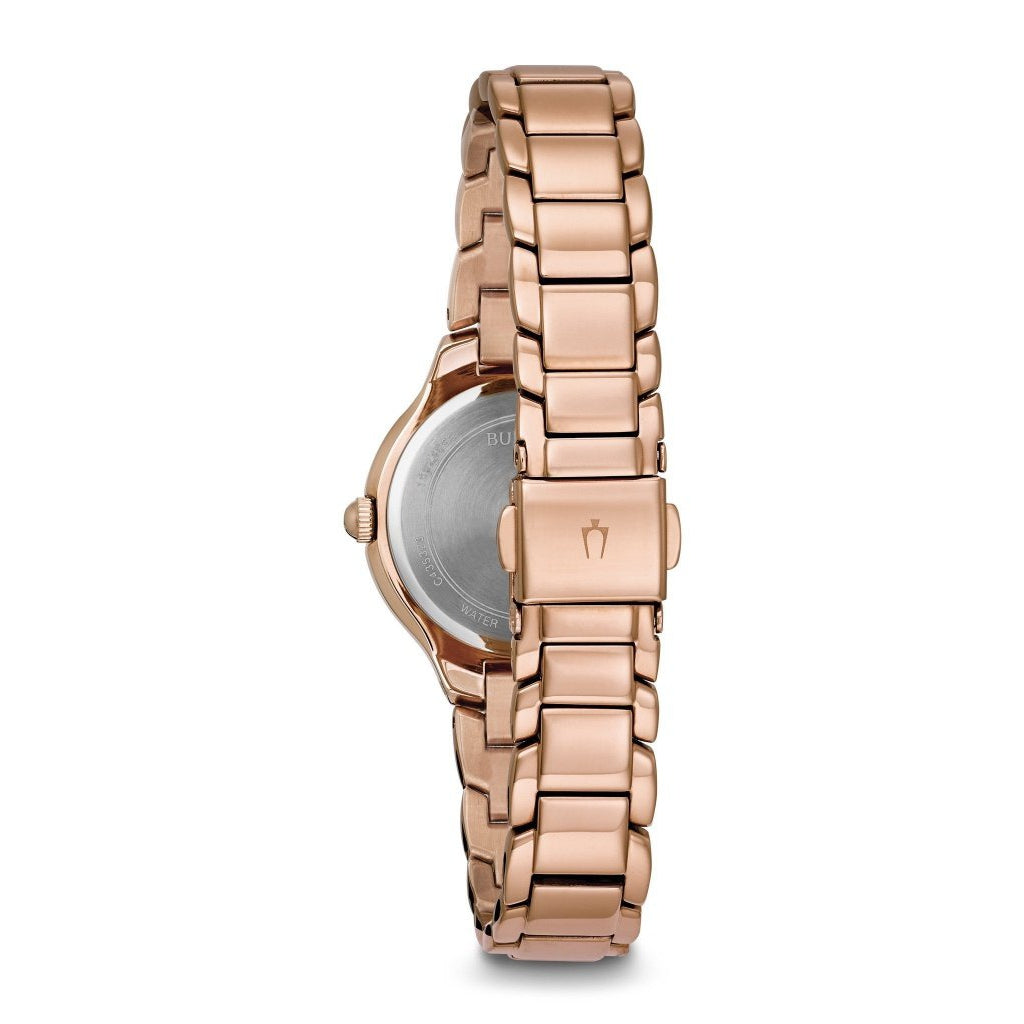 Bulova Ladies Sutton Slim Rose Gold Watch - 97L151