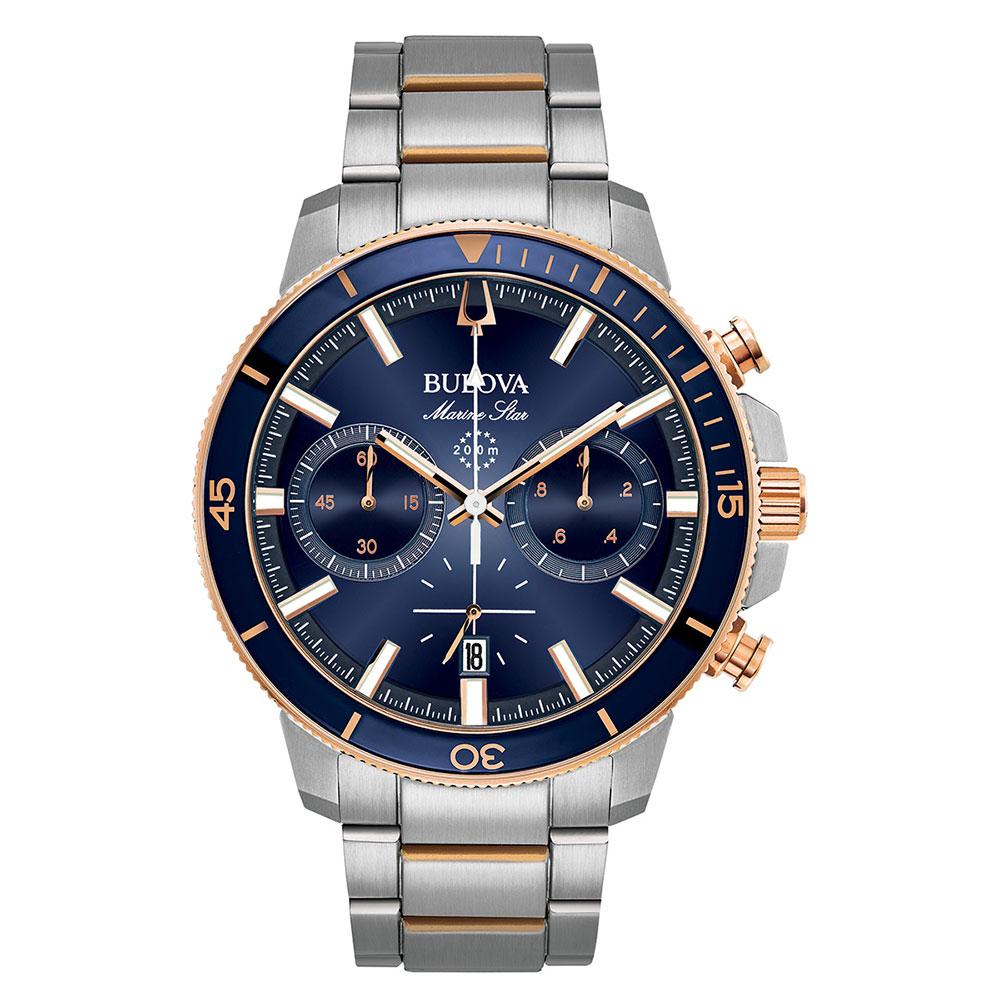 Bulova Marine Star Gents Multi Function Dual-Tone Steel Men's Watch - 98B301