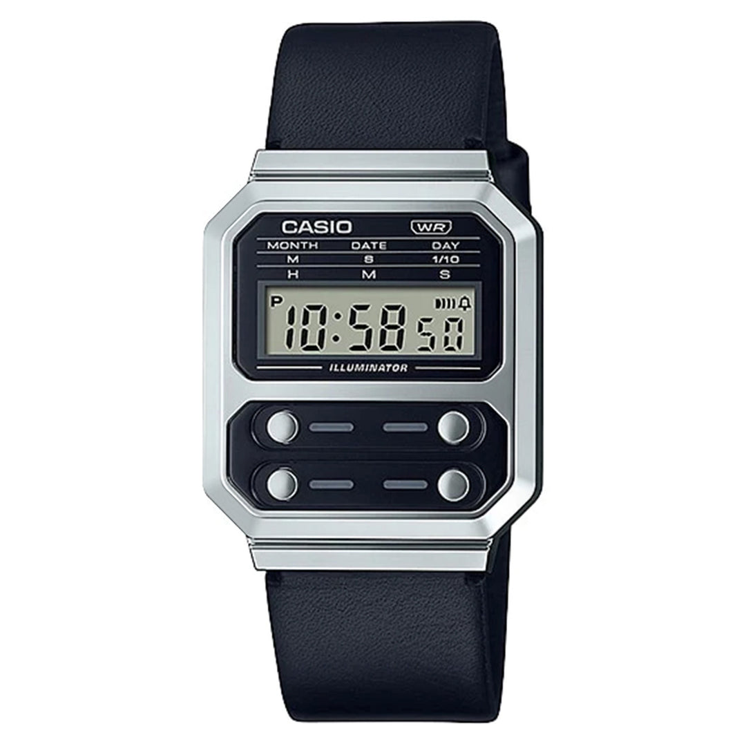 Casio Vintage Black Resin Digital Men's Watch - A100WEL-1A