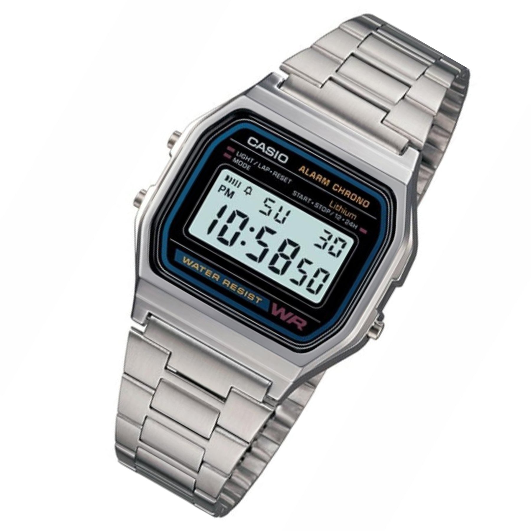 Casio Classic Stainless Steel Digital Unisex Watch - A158WA-1 – The ...