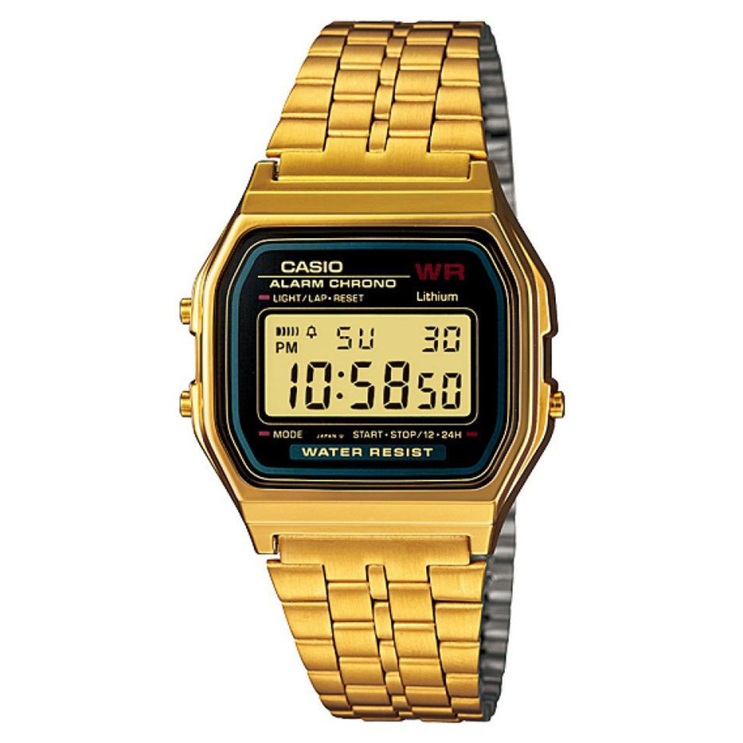 Casio Gold Retro Unisex Digital Alarm Watch - A159WGEA-1DF
