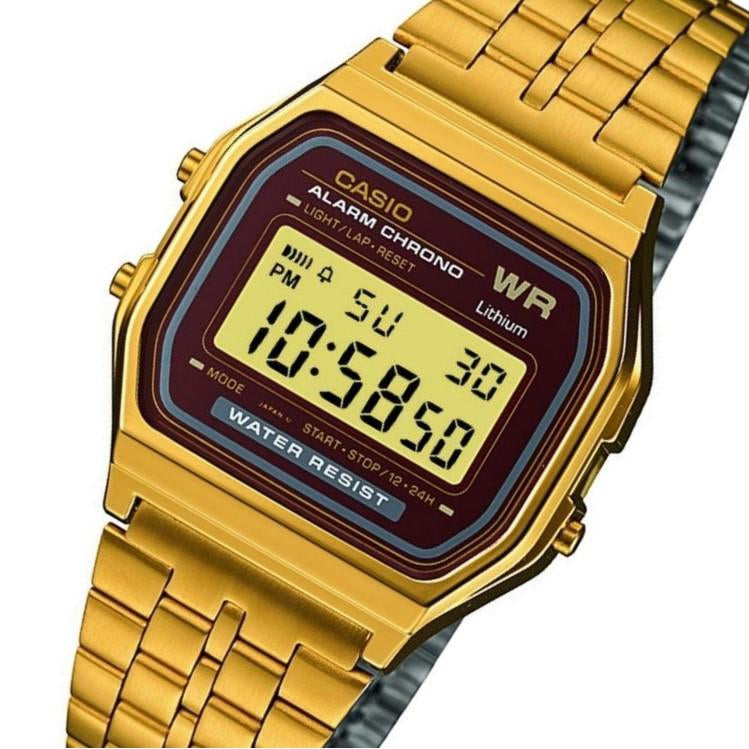 Casio Retro Men s Gold Alarm Chrono Watch A159WGEA 5DF