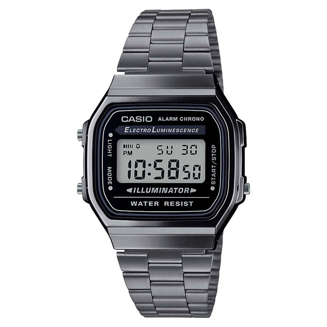 Casio Vintage Stainless Steel Digital Unisex Watch - A168WGG-1A