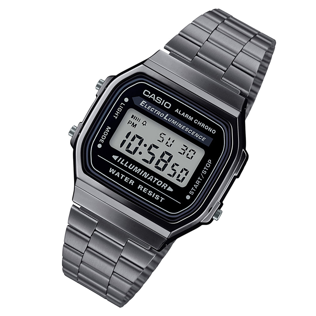 Casio Vintage Stainless Steel Digital Unisex Watch - A168WGG-1A
