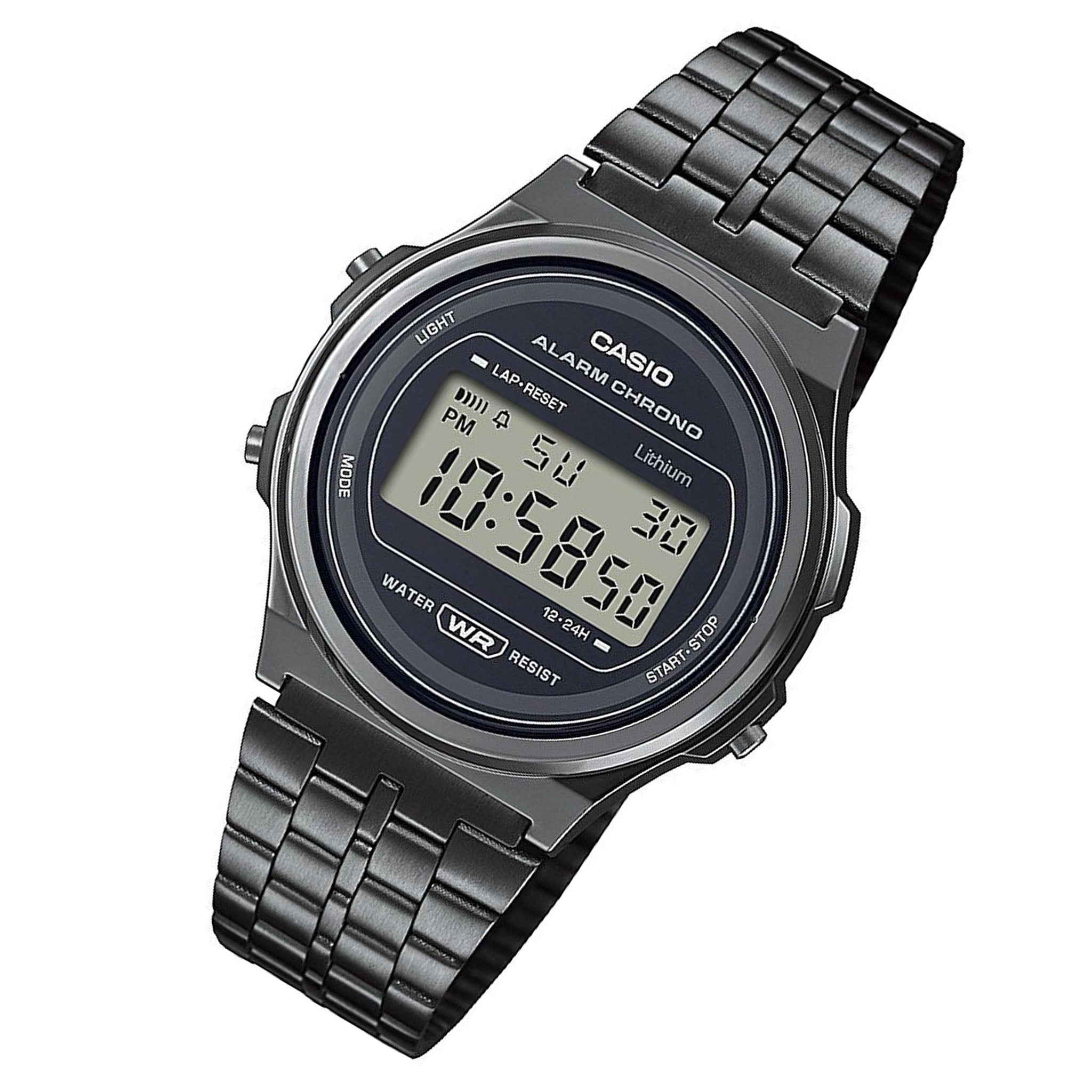 Casio Vintage Grey Steel Digital Unisex Watch - A171WEGG-1A
