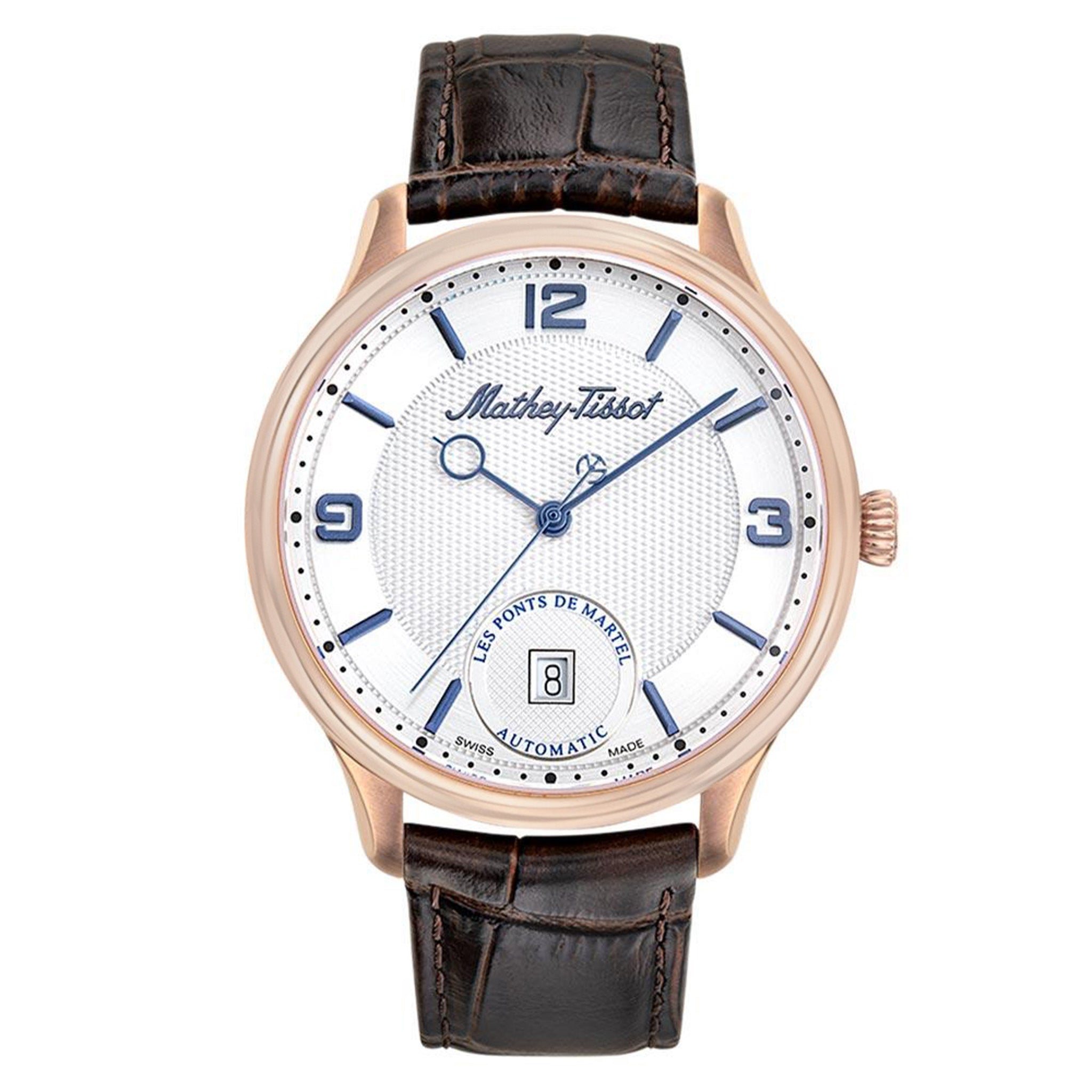 Mathey-Tissot Edmond Automatic 3D 42 mm Leather Swiss Made Men's Watch - AC1886PI