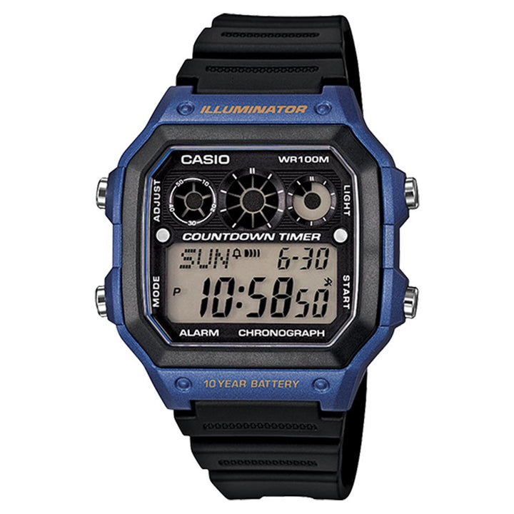 Casio Illuminator Digital Black Resin Men's Sports Watch - AE1300WH-2A