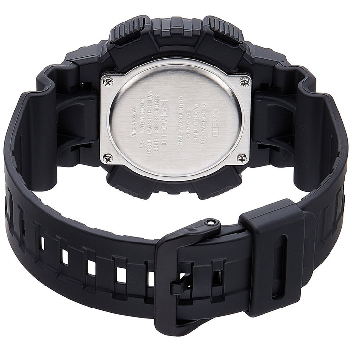 Casio World Time Black Resin Analogue-Digital Men's Watch - AEQ110BW-9A