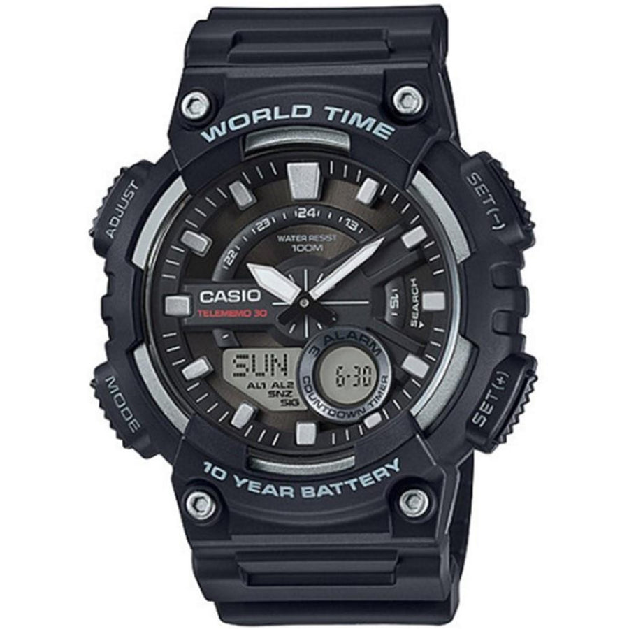 Casio Analog Digital World Time Men's Watch - AEQ110W-1B