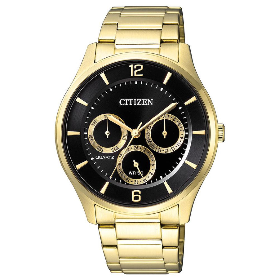 Citizen Gents Yellow & Gold Stainless Steel Quartz Watch - AG8353-81E