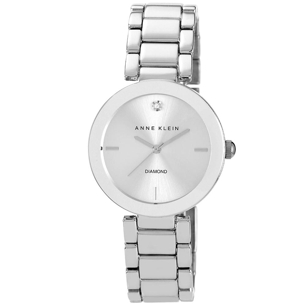 Anne Klein Diamond Silver Bracelet Ladies Watch - AK1363SVSV