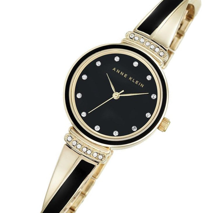 Anne Klein Swarovski Crystal Accents Bangle Women's Watch - AK2216BKGB