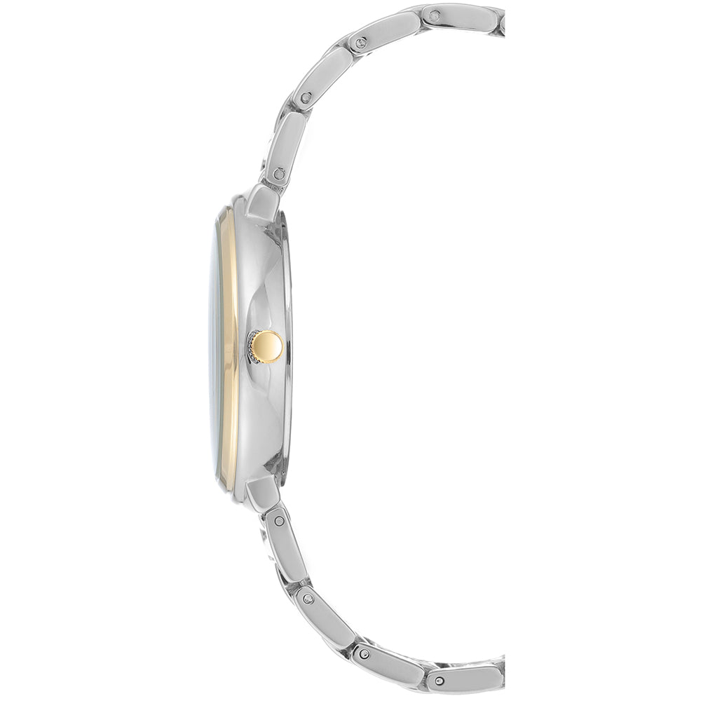 Anne Klein Gold Stainless Steel Silver Dial Women's Watch - AK3169SVTT