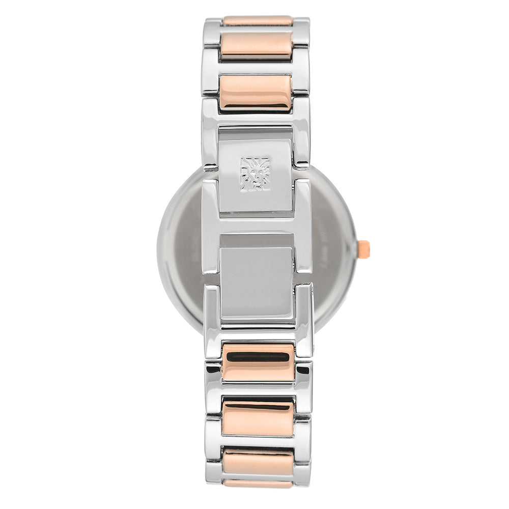 Anne Klein Two-tone Stainless Steel Silver Dial Women's Watch - AK3407SVRT
