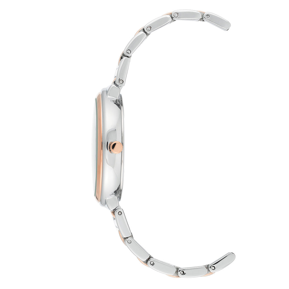 Anne Klein Two-tone Stainless Steel Silver Dial Women's Watch - AK3407SVRT