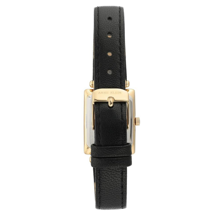 Anne Klein Black Leather Cream Dial Women's Watch - AK3752CRBK