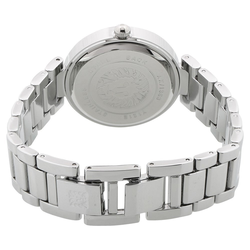 Anne Klein Diamond Silver-Tone Steel Women's Watch - AK1363SVSV