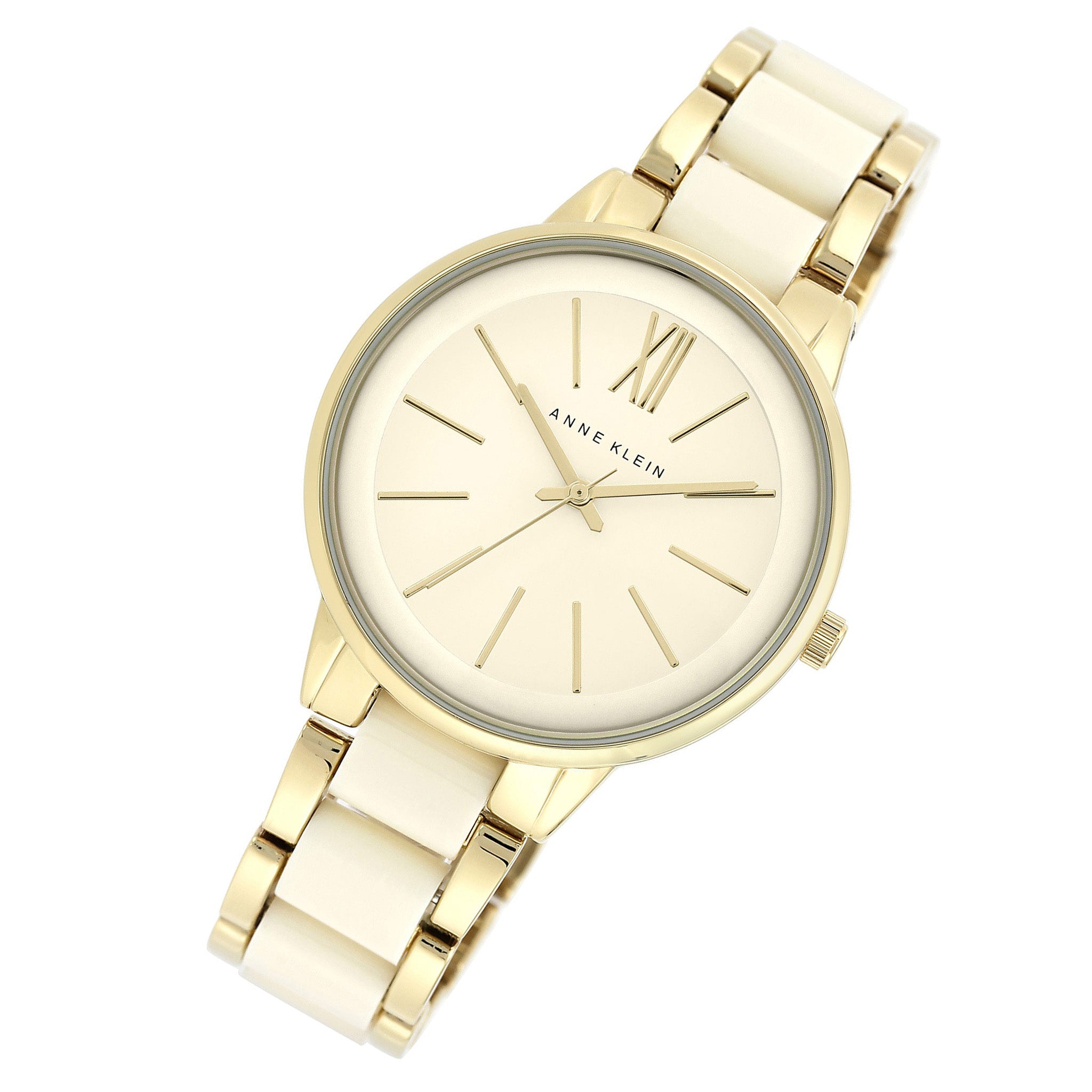 Anne Klein Two-Tone Band Ivory Dial Women's Watch - AK1412IVGB