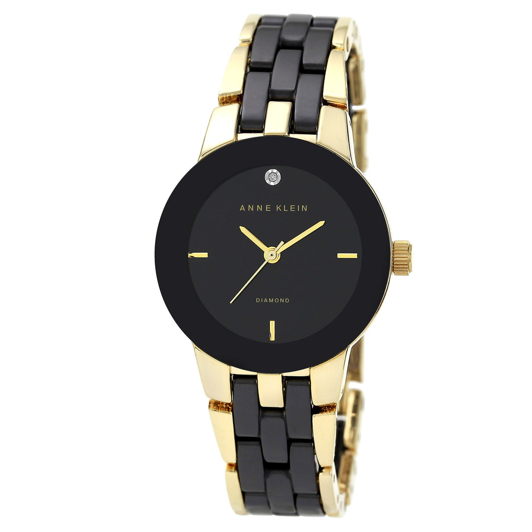 Anne Klein Gold with Black Ceramic Women's Watch AK1610BKGB