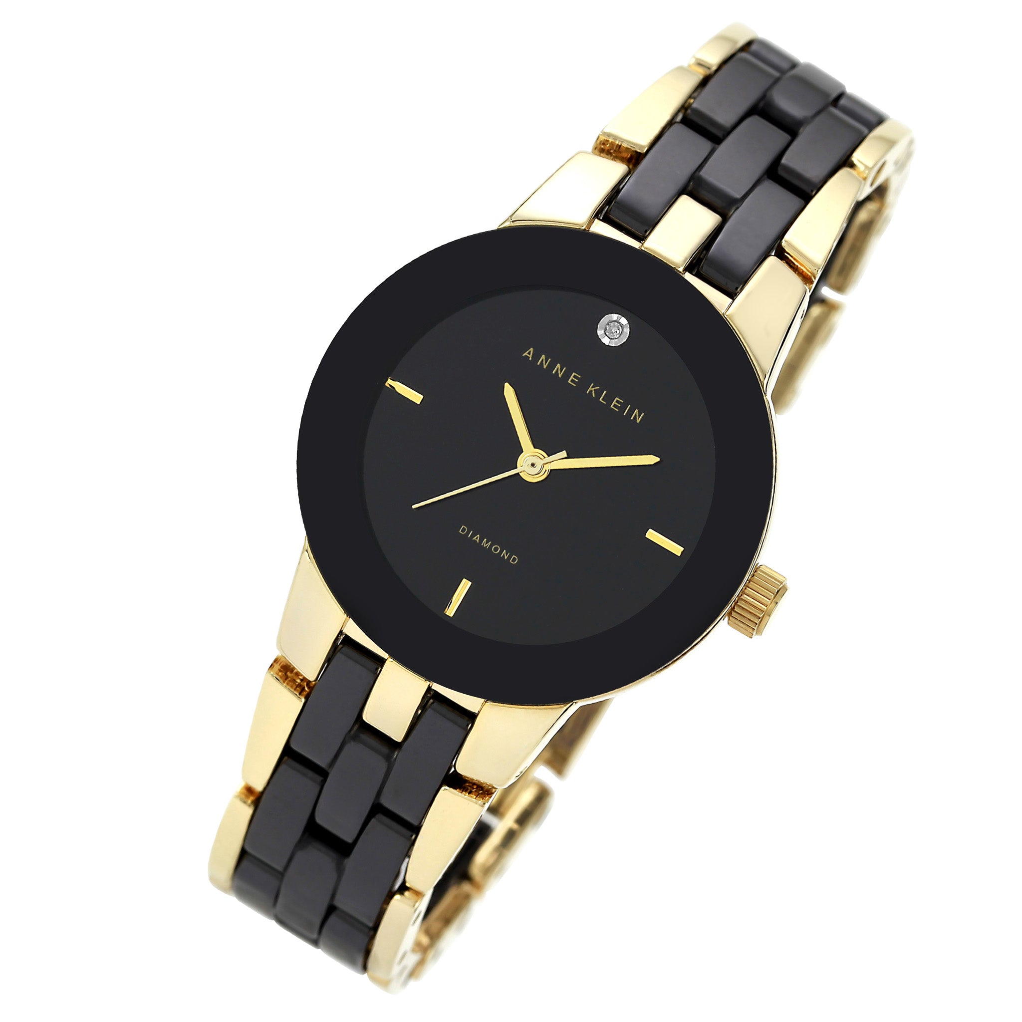 Anne Klein Gold with Black Ceramic Women's Watch - AK1610BKGB