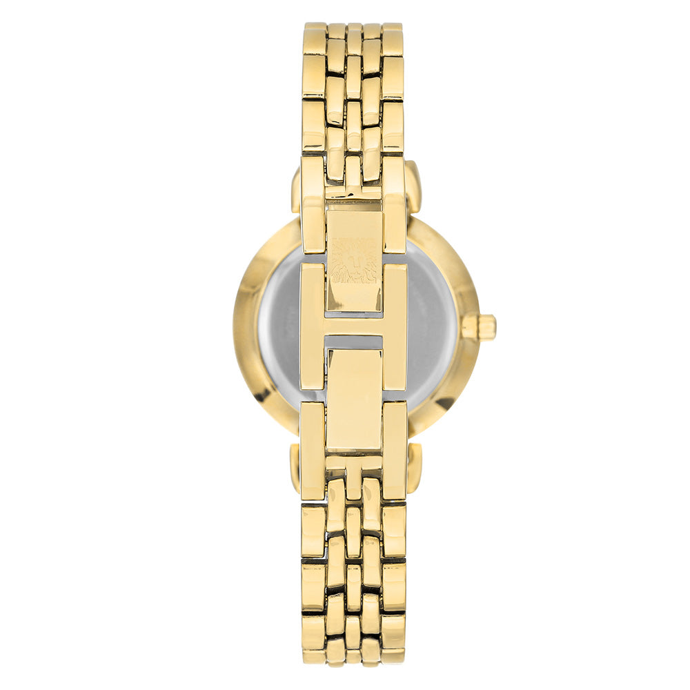 Anne Klein Gold Steel Grey Dial Women's Watch - AK2158GYGB