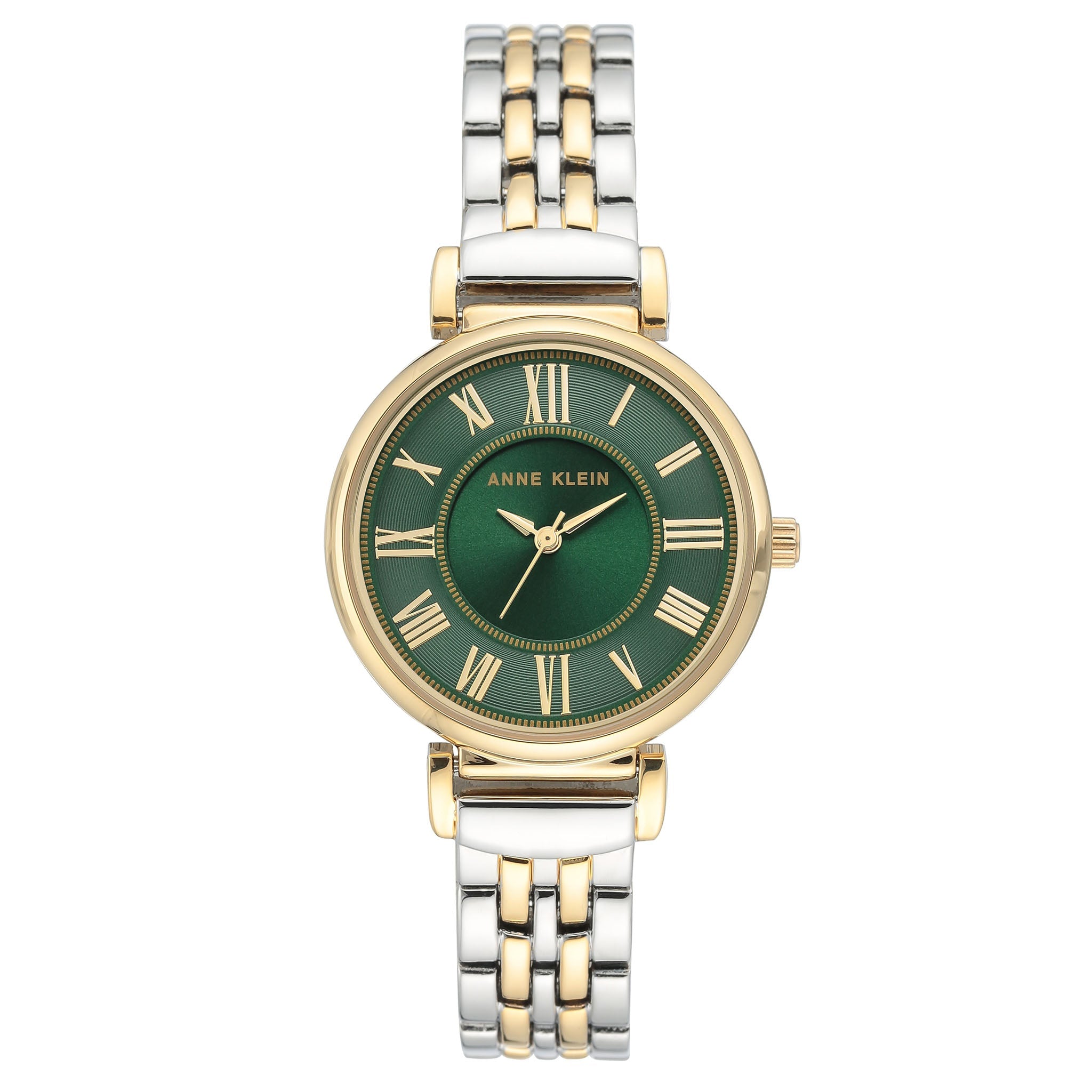 Anne Klein Two-Tone Mixed Metal Green Dial Women's Watch - AK2159GNTT