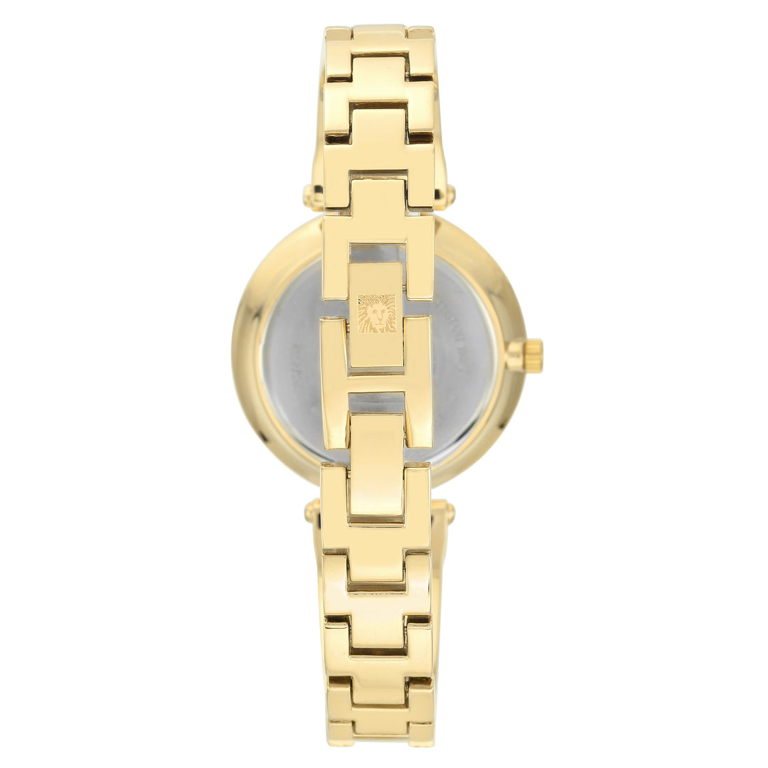 Anne Klein Gold with Light Pink Marble Band Blush Mother of Pearl Dial Women's Watch - AK2512LPGB