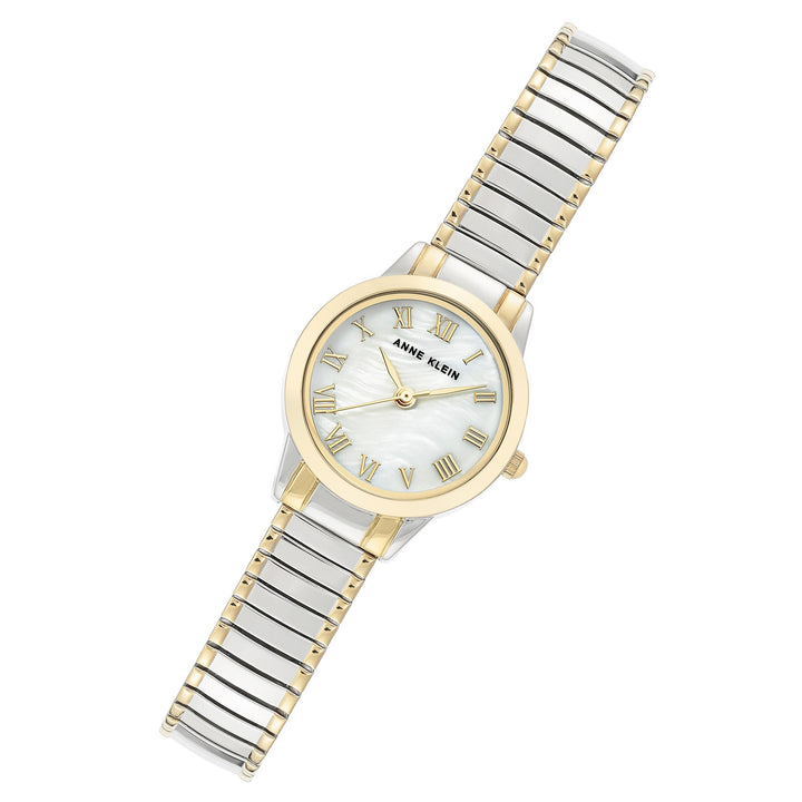 Anne Klein Two-Tone Steel White Dial Women's Watch - AK3801WTTT