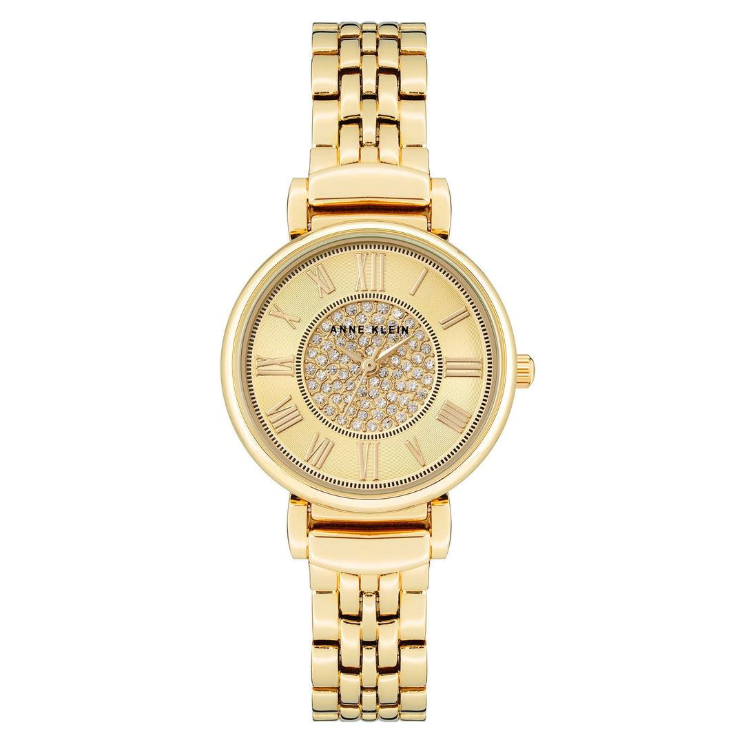 Anne Klein Gold Band Light Champagne Dial Women's Watch - AK3872CHGB