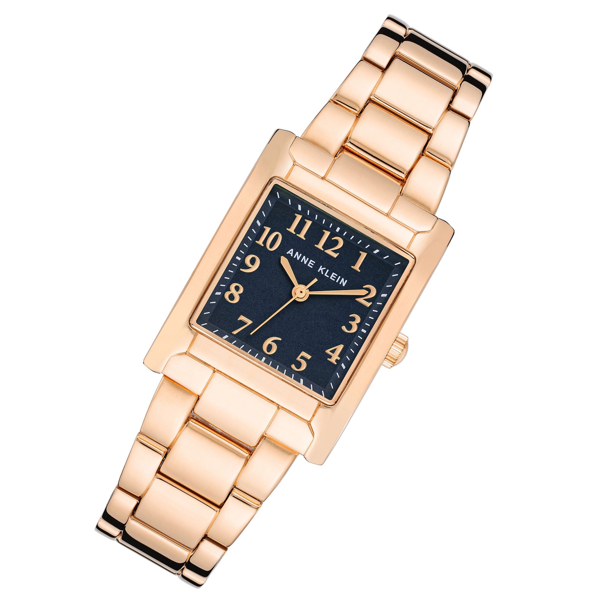 Anne Klein Rose Gold Band Navy Dial Women's Watch - AK3954NVRG