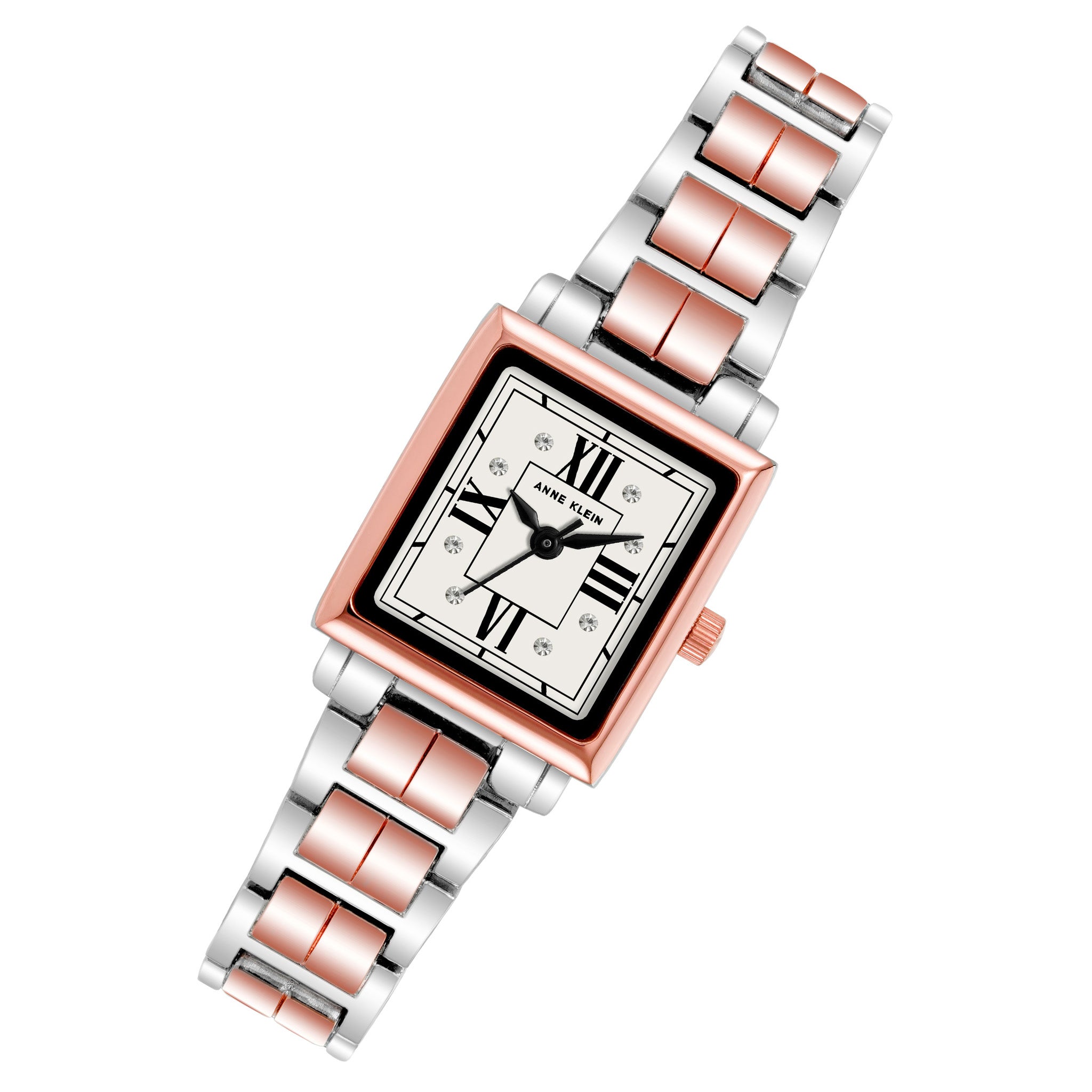 Anne Klein Two-Tone Band Silver Dial Women's Watch - AK4011SVRT