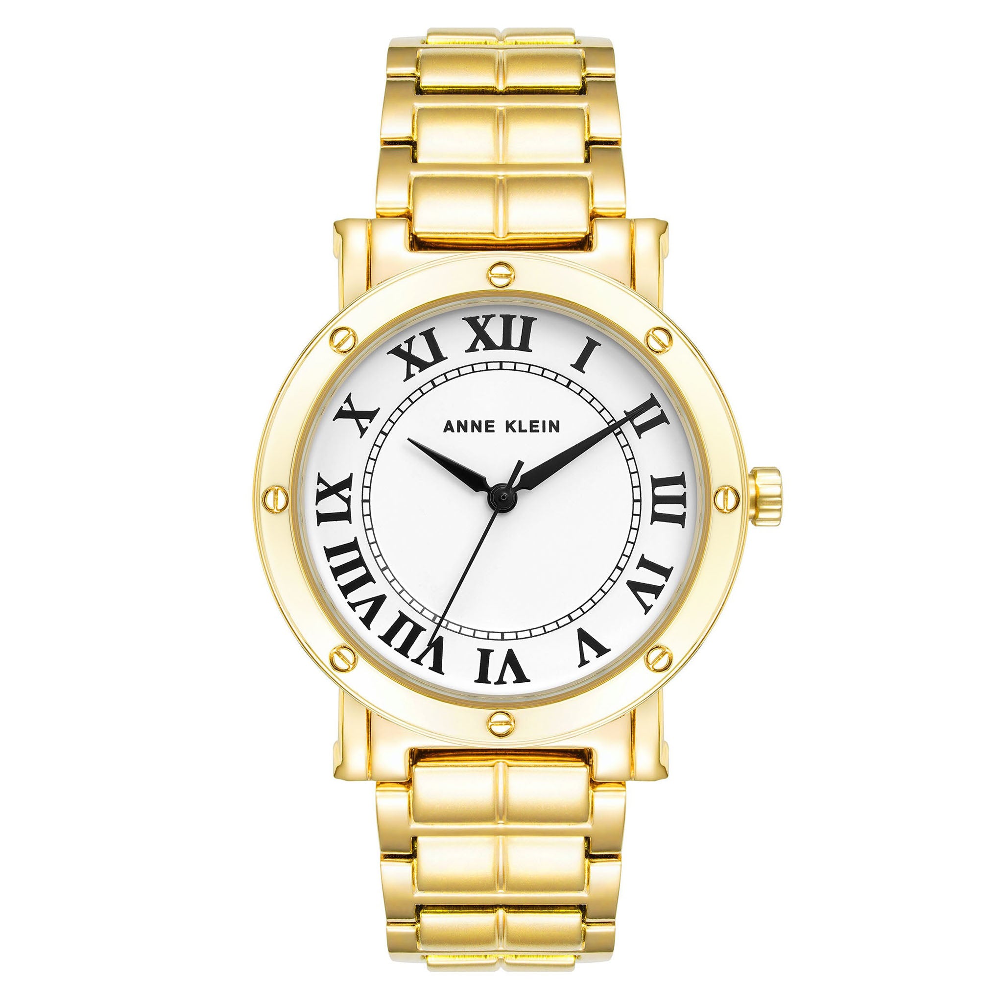 Anne Klein Gold Band White Dial Women s Watch AK4012WTGB The