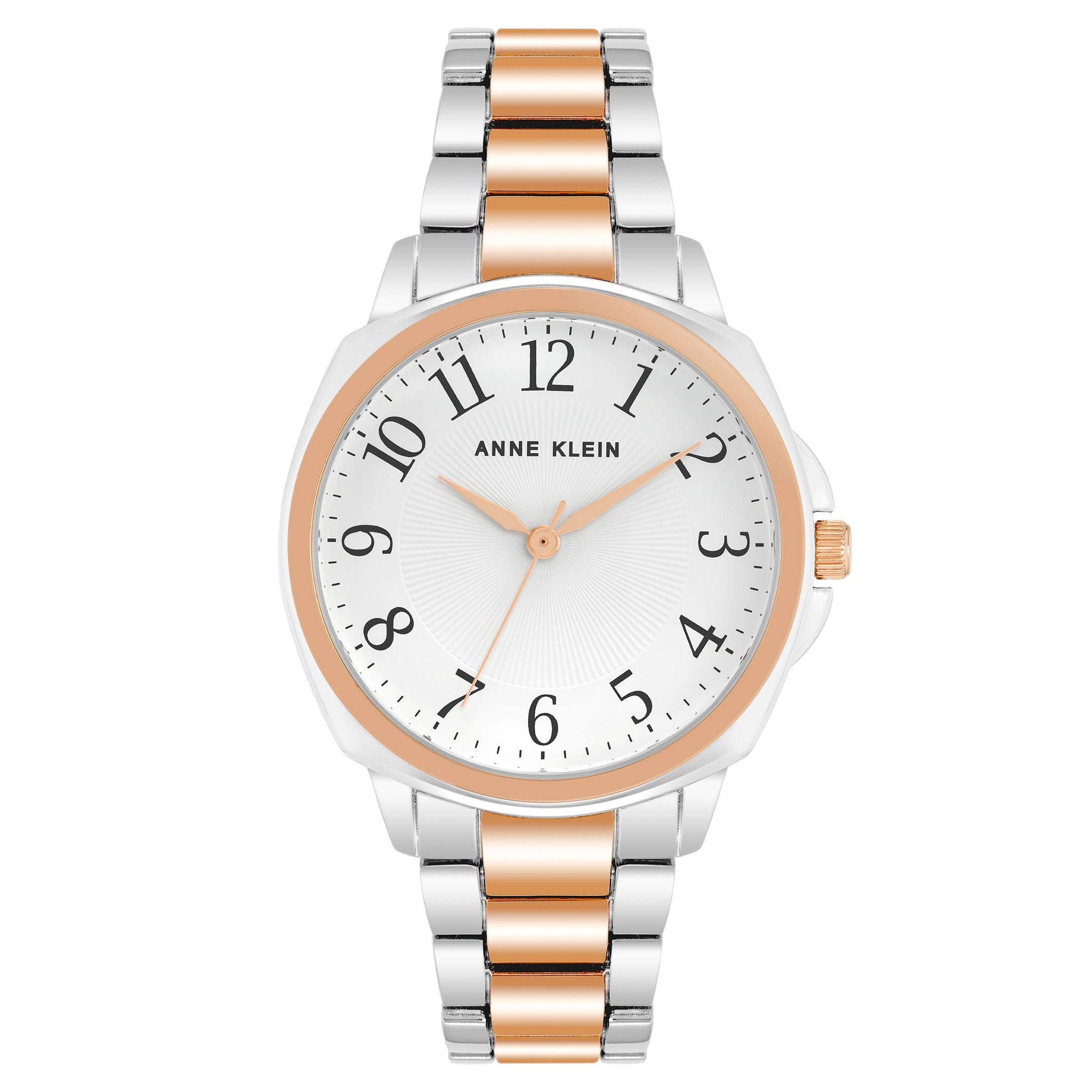 Anne Klein Rose Gold Two-Tone Mixed Metal White Dial Women's Watch - AK4055WTRT