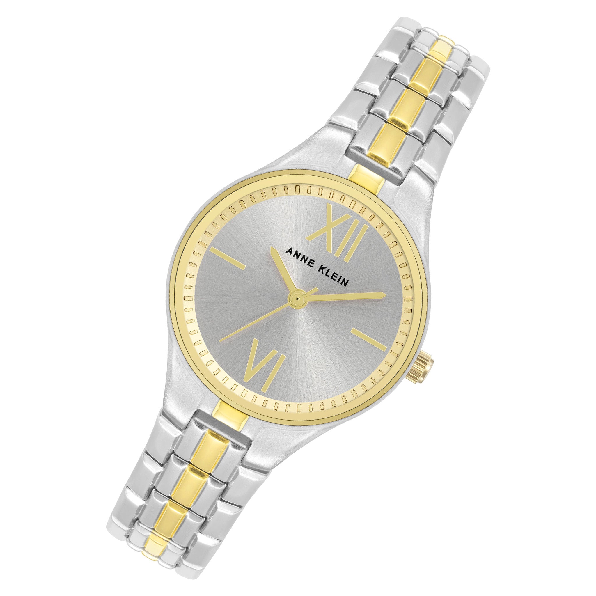 Anne Klein Two-Tone Band Silver Dial Women's Watch - AK4061SVTT
