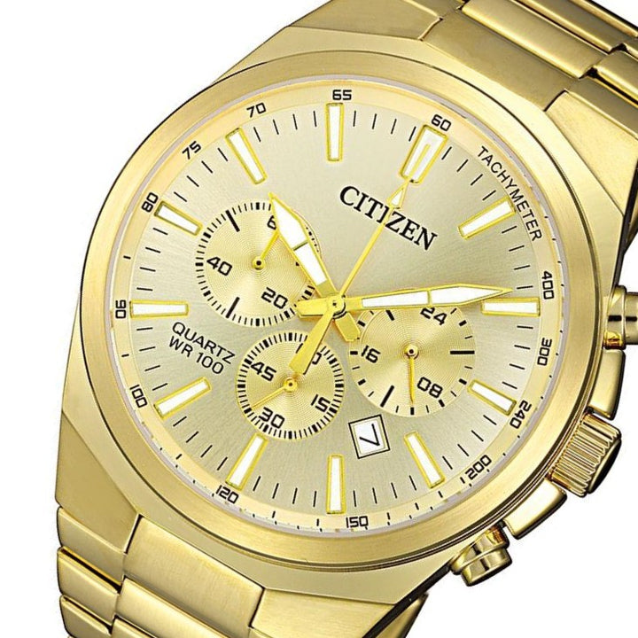 Citizen Gents Gold Stainless Steel Multi Function Quartz Men's Watch - AN8172-53P