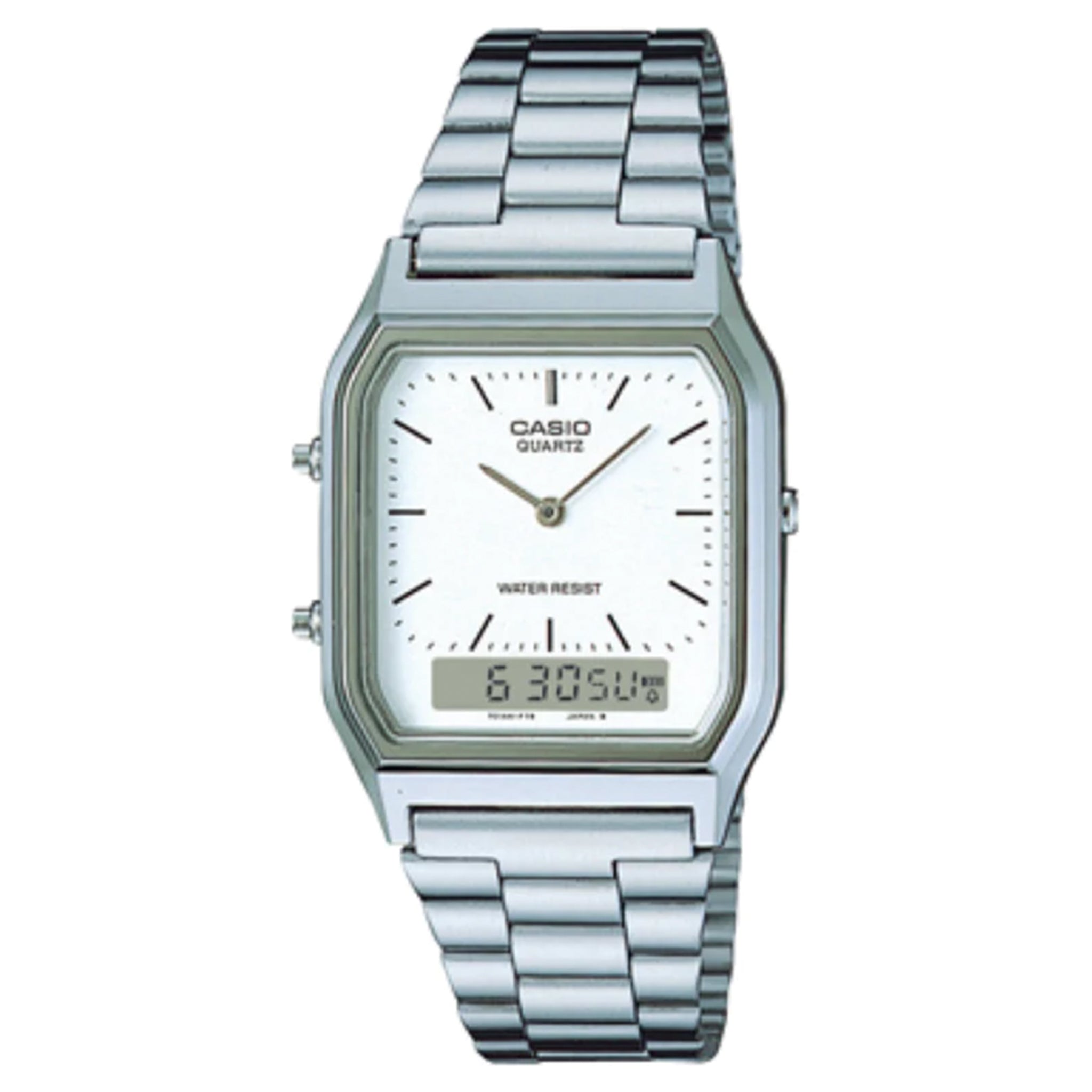 Casio Vintage Stainless Steel Analogue-Digital Unisex Watch -AQ230A-7DS