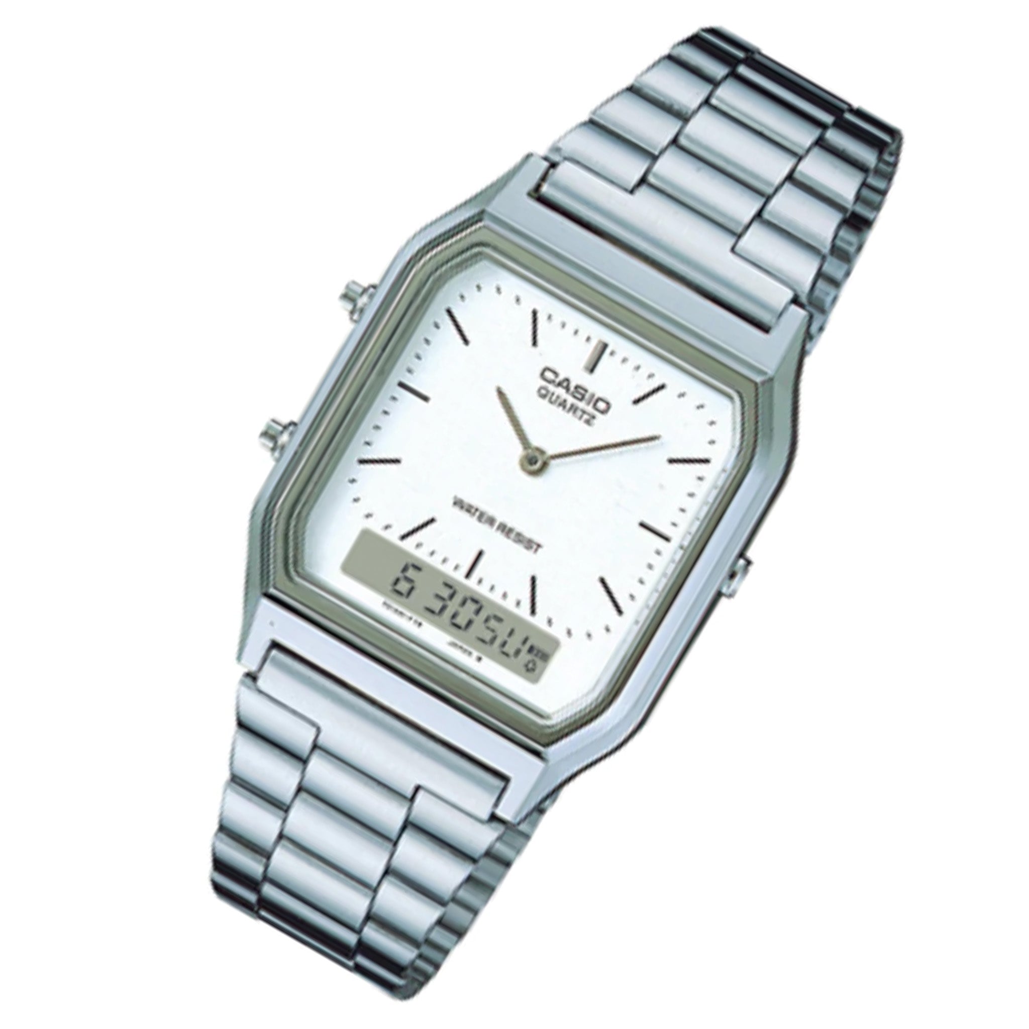 Casio Vintage Stainless Steel Analogue-Digital Unisex Watch -AQ230A-7D