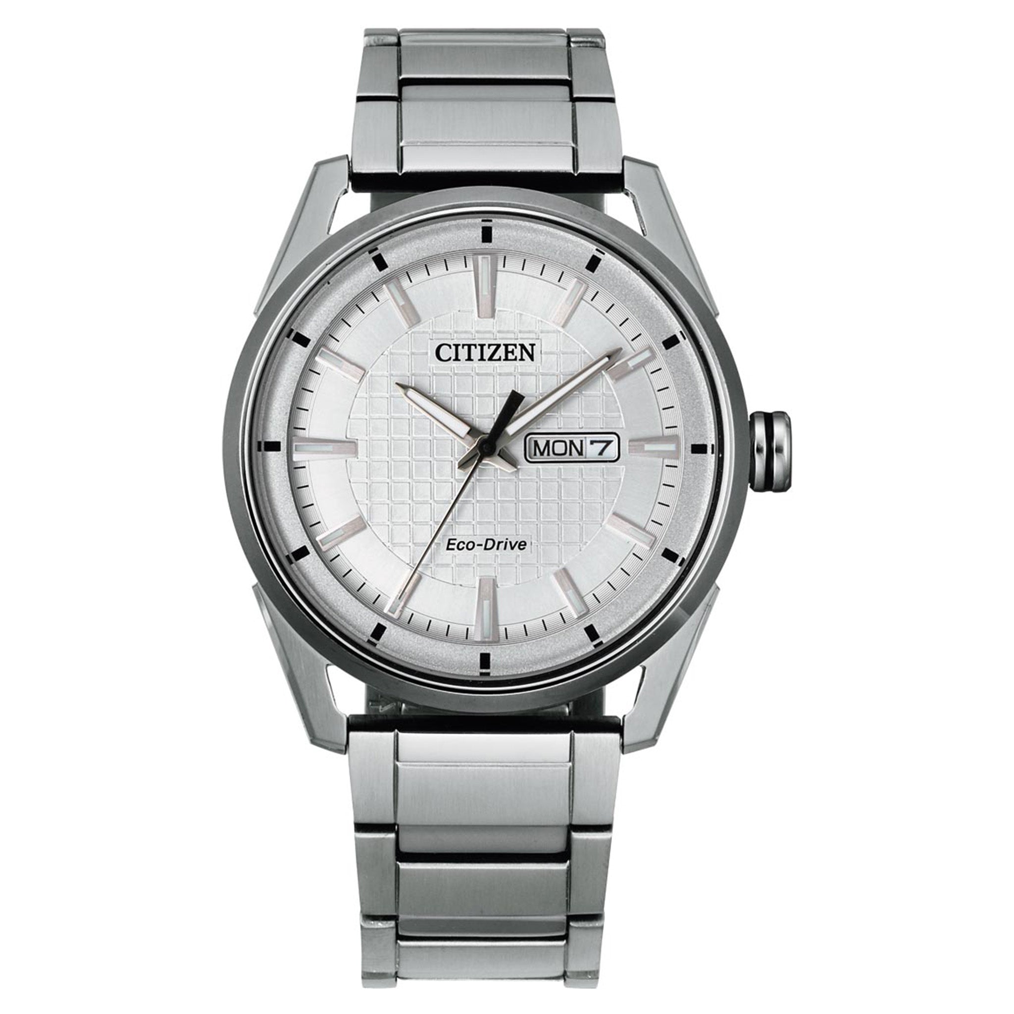 Citizen Silver Steel Eco-Drive Men's Watch - AW0080-57A