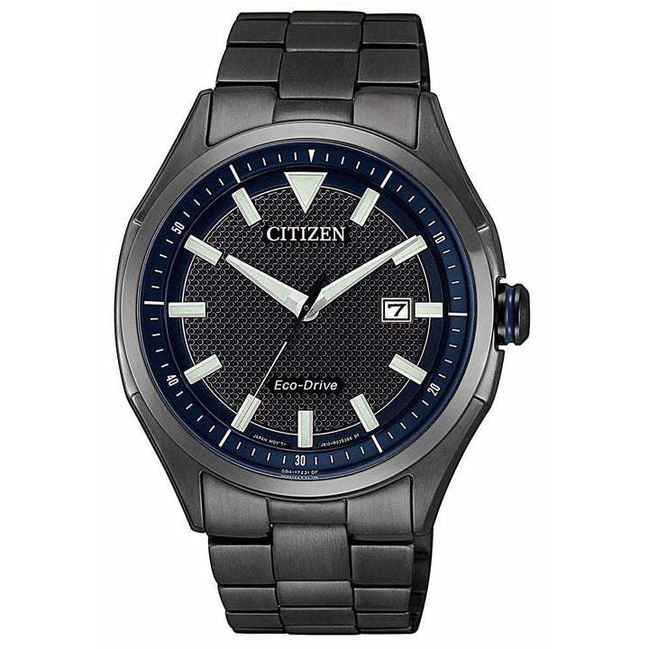 Citizen Black Steel Men's Eco-Drive Watch - AW1147-52L