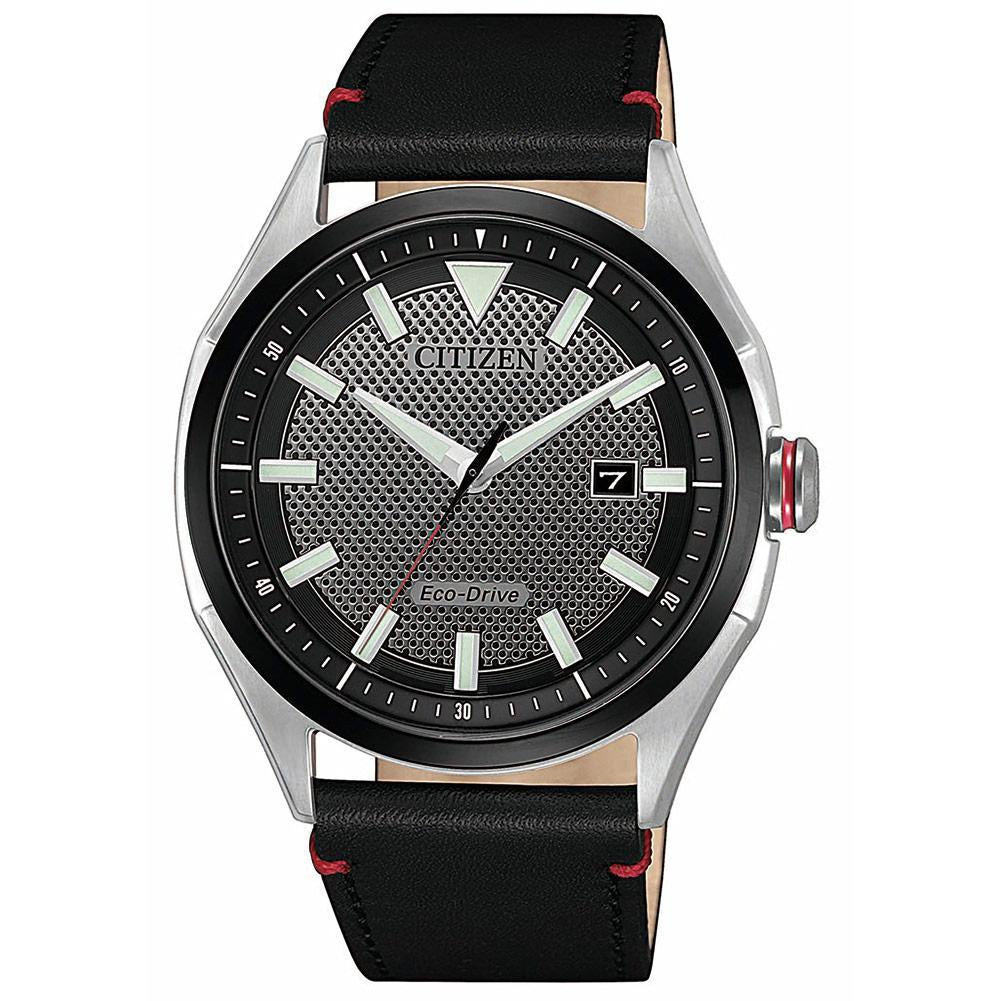 Citizen Leather Men's Eco-Drive Watch - AW1148-09E