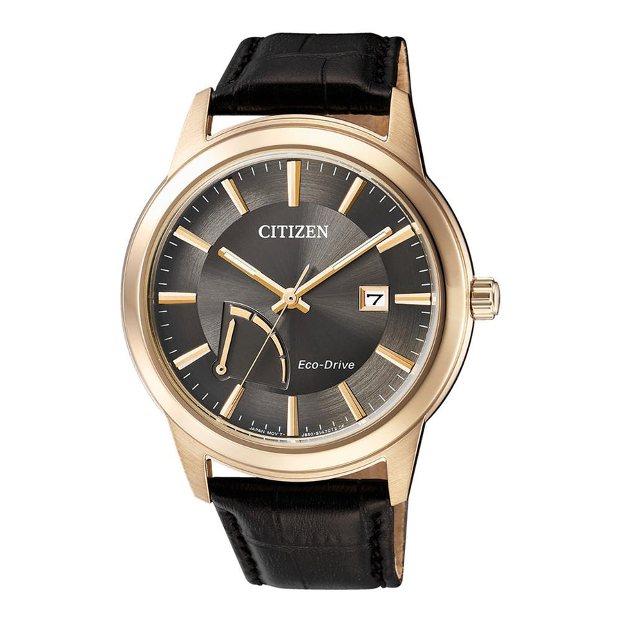 Citizen Black Leather Men's Eco-Drive Watch - AW7013-05H