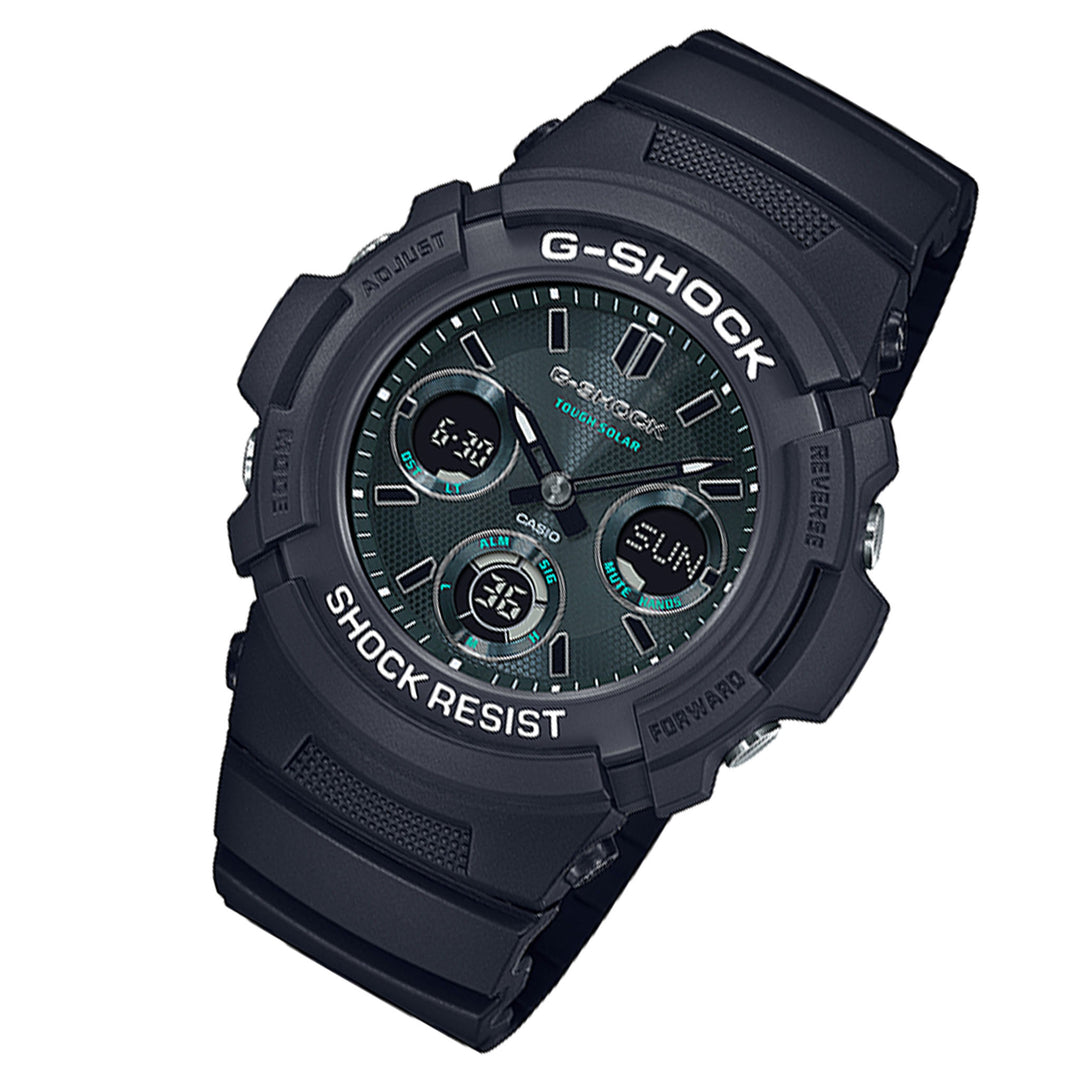 Casio G-SHOCK Midnight Green Analog-Digital Solar Men's Watch - AWRM100SMG-1A